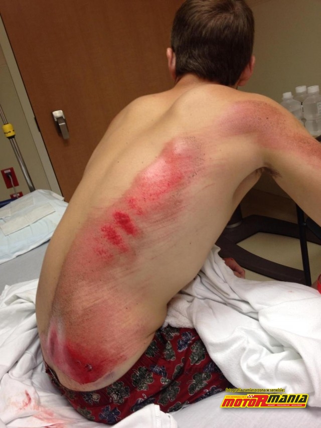 Gleba przy 110 kmh jedynie w koszulce na Ducati Monster 1100 Evo (2)