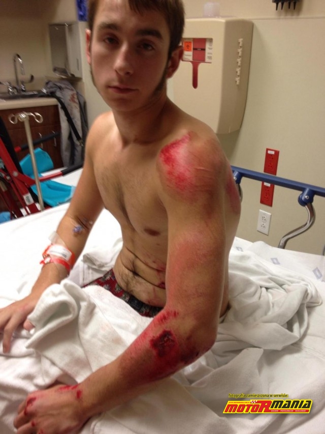 Gleba przy 110 kmh jedynie w koszulce na Ducati Monster 1100 Evo (4)