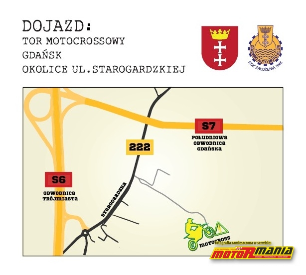 dojazd tor motocrossowy gdansk