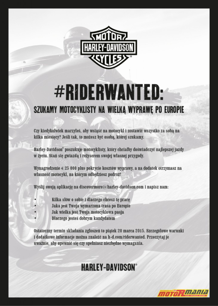 Harley Rider Wanted ad