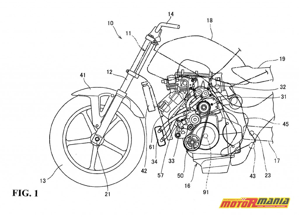 Rysunki patentowe Honda z kompresorem Supercharger (3)