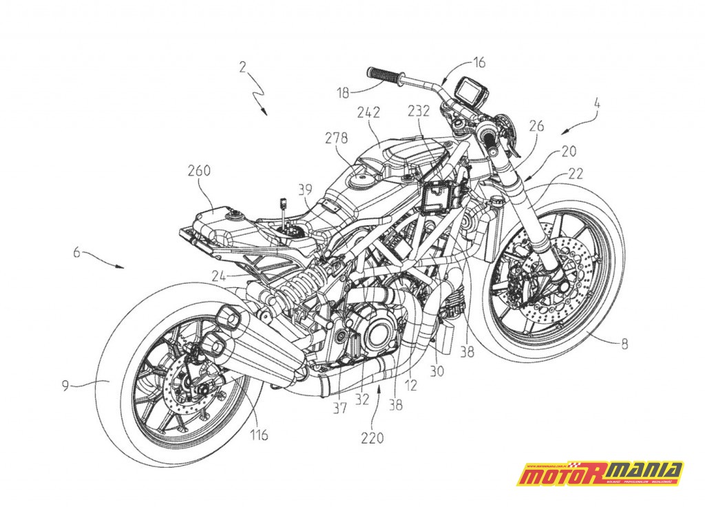 Indian FTR1200 2019 - rysunki patentowe (2)